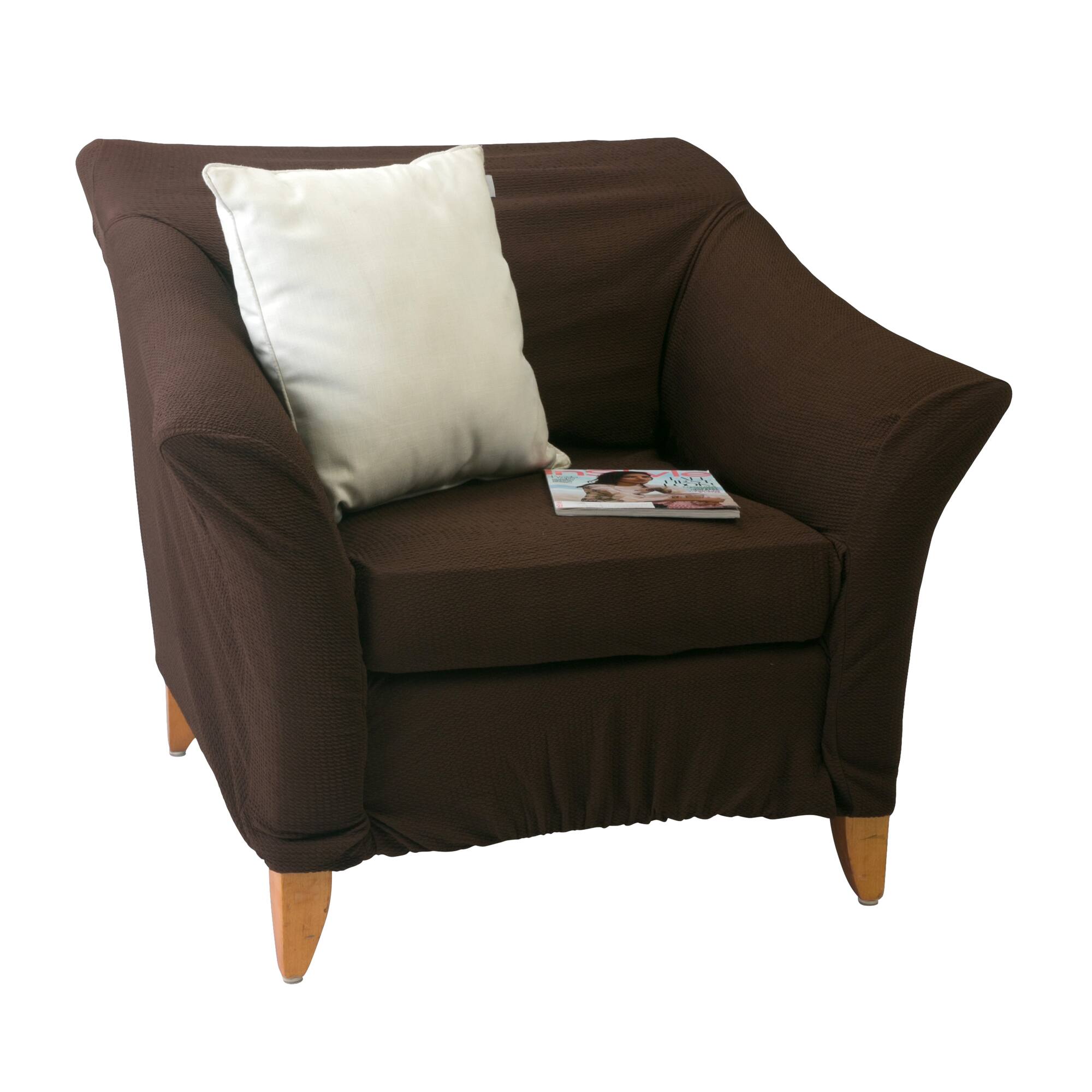 Home Details Waffle Design Chair Recliner Stretch Fit Slipcover